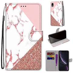 Coloured Drawing Cross Texture Horizontal Flip PU Leather Case with Holder & Card Slots & Wallet & Lanyard, For iPhone XR