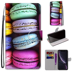 Coloured Drawing Cross Texture Horizontal Flip PU Leather Case with Holder & Card Slots & Wallet & Lanyard, For iPhone XR