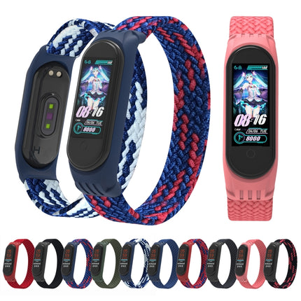 For Xiaomi Mi Band 5 / 4 / 3 / Huami Single Lap Braided Yarn + TPU Wrist Strap Watchbands, S, M