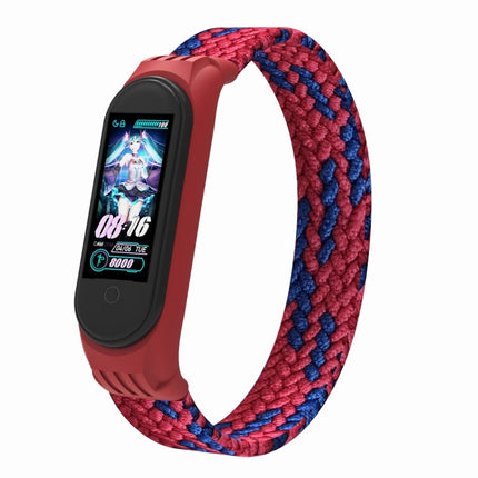 For Xiaomi Mi Band 5 / 4 / 3 / Huami Single Lap Braided Yarn + TPU Wrist Strap Watchbands, S, M