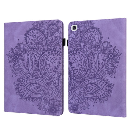 Peacock Embossed Pattern TPU + PU Horizontal Flip Leather Case with Holder & Card Slots & Wallet, For Samsung Galaxy Tab A7 T500, For Samsung Galaxy Tab S6 Lite P610, For Samsung Galaxy Tab A 8.0 (2019) T290, For Samsung Galaxy Tab A 10.1 (2019) T510