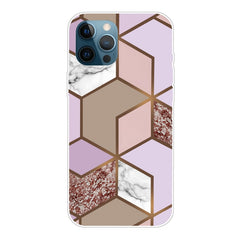 Marble Pattern Shockproof  TPU Protective Case, For iPhone 12 / 12 Pro