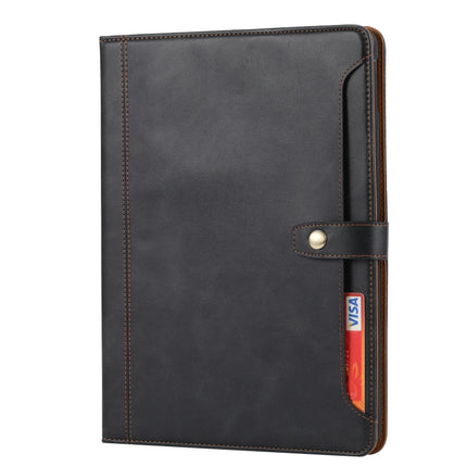Calf Texture Double Fold Clasp Horizontal Flip Leather Case with Photo Frame & Holder & Card Slots & Wallet