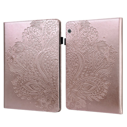 Peacock Embossed Pattern TPU + PU Horizontal Flip Leather Case with Holder & Card Slots & Wallet & Sleep / Wake-up Function, For Huawei MediaPad T5 10 inch