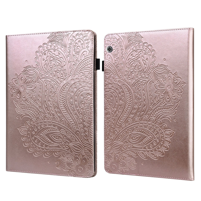 Peacock Embossed Pattern TPU + PU Horizontal Flip Leather Case with Holder & Card Slots & Wallet & Sleep / Wake-up Function, For Huawei MediaPad T5 10 inch