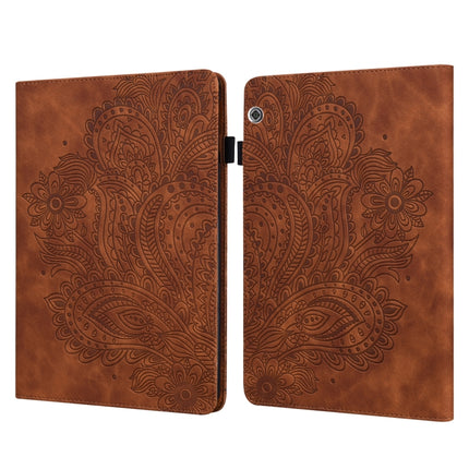 Peacock Embossed Pattern TPU + PU Horizontal Flip Leather Case with Holder & Card Slots & Wallet & Sleep / Wake-up Function, For Huawei MediaPad T5 10 inch
