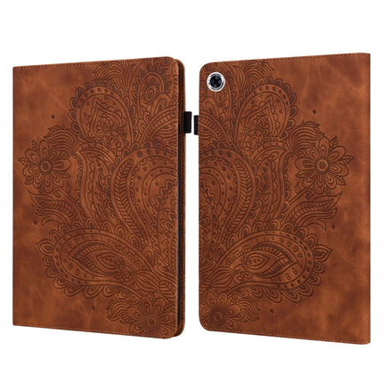 Peacock Embossed Pattern TPU + PU Horizontal Flip Leather Case with Holder & Card Slots & Wallet & Sleep / Wake-up Function, For Lenovo Tab M10 Plus TB-X606F