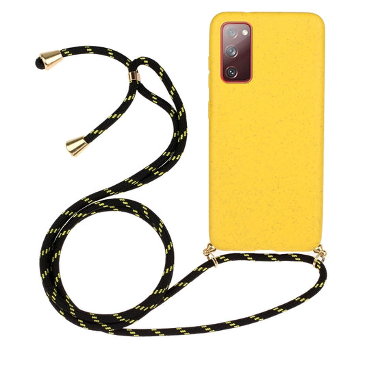 Wheat Straw Material + TPU Protective Case with Lanyard, For Samsung Galaxy S20 FE, For Samsung Galaxy A21s, For Samsung Galaxy A51