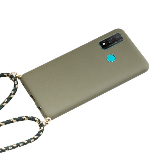 Wheat Straw Material + TPU Protective Case with Lanyard, For Huawei P smart 2020, For Samsung Galaxy S21 5G, For Samsung Galaxy S21+ 5G, For Samsung Galaxy S21 Ultra 5G