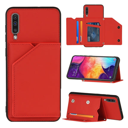 Skin Feel PU + TPU + PC Back Cover Shockproof Case with Card Slots & Holder & Photo Frame, For OPPO Realme 7, For Samsung Galaxy A50 & A30s & A50s, For OPPO Realme C11, For Samsung Galaxy A70 & A70s