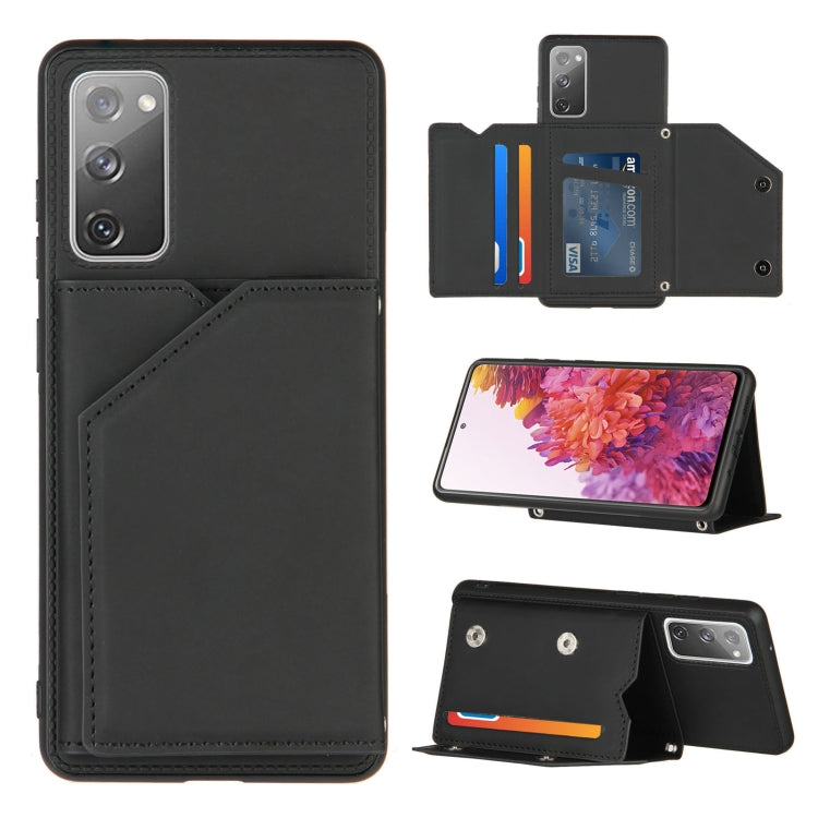 Skin Feel PU + TPU + PC Back Cover Shockproof Case with Card Slots & Holder & Photo Frame, For OPPO Realme C15, For Samsung Galaxy M60s & A81, For Huawei P40 Lite & Nova 6 SE, For Samsung Galaxy S20 FE