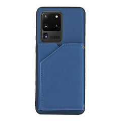 Skin Feel PU + TPU + PC Back Cover Shockproof Case with Card Slots & Holder & Photo Frame, For Samsung Galaxy S20 Ultra