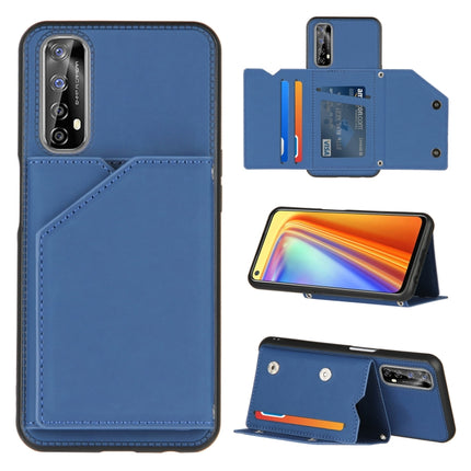 Skin Feel PU + TPU + PC Back Cover Shockproof Case with Card Slots & Holder & Photo Frame, For OPPO Realme 7, For Samsung Galaxy A50 & A30s & A50s, For OPPO Realme C11, For Samsung Galaxy A70 & A70s