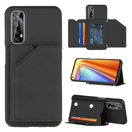 Skin Feel PU + TPU + PC Back Cover Shockproof Case with Card Slots & Holder & Photo Frame, For OPPO Realme 7, For Samsung Galaxy A50 & A30s & A50s, For OPPO Realme C11, For Samsung Galaxy A70 & A70s
