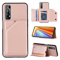 Skin Feel PU + TPU + PC Back Cover Shockproof Case with Card Slots & Holder & Photo Frame, For OPPO Realme 7, For Samsung Galaxy A50 & A30s & A50s, For OPPO Realme C11, For Samsung Galaxy A70 & A70s