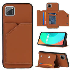 Skin Feel PU + TPU + PC Back Cover Shockproof Case with Card Slots & Holder & Photo Frame, For OPPO Realme 7, For Samsung Galaxy A50 & A30s & A50s, For OPPO Realme C11, For Samsung Galaxy A70 & A70s