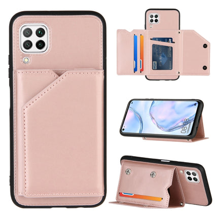 Skin Feel PU + TPU + PC Back Cover Shockproof Case with Card Slots & Holder & Photo Frame, For Samsung Galaxy M60s & A81, For Huawei P40 Lite & Nova 6 SE, For Samsung Galaxy S20 FE, For Samsung Galaxy S20 Ultra