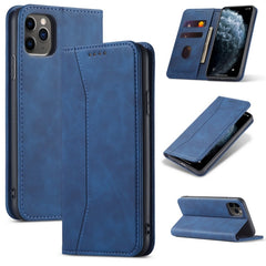 Skin-feel Calfskin Texture Magnetic Dual-Fold Horizontal Flip Leather Case with Holder & Card Slots & Wallet, For iPhone 11, For iPhone 11 Pro, For iPhone 11 Pro Max, For iPhone 12 mini, For iPhone 12 / 12 Pro, For iPhone 12 Pro Max