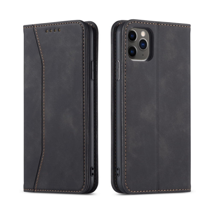 Skin-feel Calfskin Texture Magnetic Dual-Fold Horizontal Flip Leather Case with Holder & Card Slots & Wallet