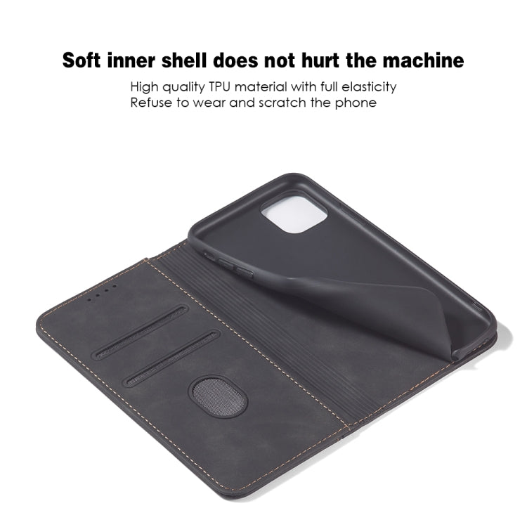Skin-feel Calfskin Texture Magnetic Dual-Fold Horizontal Flip Leather Case with Holder & Card Slots & Wallet