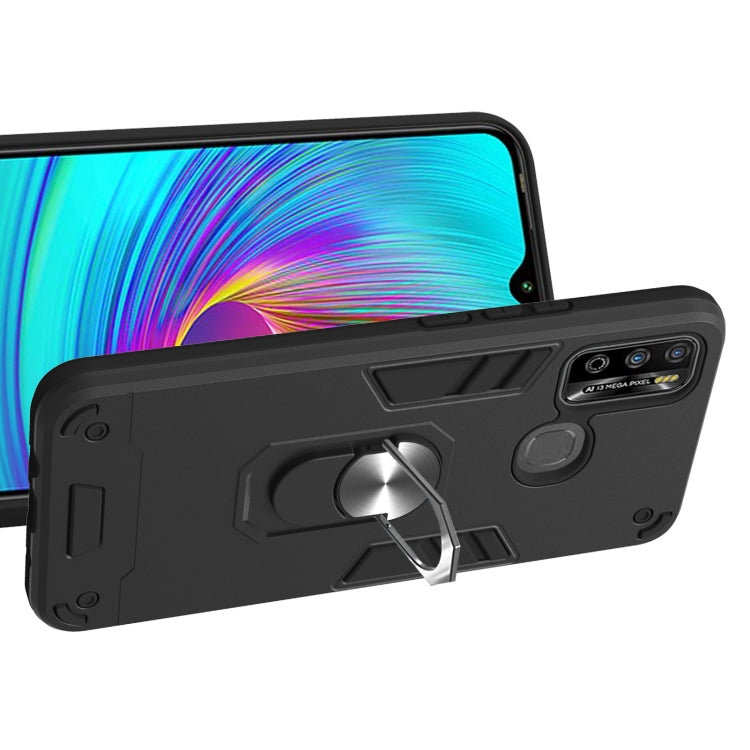 Armour Series PC + TPU Protective Case with Ring Holder, For Infinix X680 / Hot 9 Play, For Infinix Note 7 Lite
