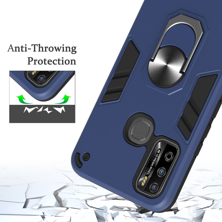 Armour Series PC + TPU Protective Case with Ring Holder, For Infinix X680 / Hot 9 Play, For Infinix Note 7 Lite