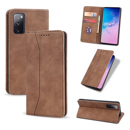 Skin-feel Calfskin Texture Magnetic Dual-Fold Horizontal Flip Leather Case with Holder & Card Slots & Wallet