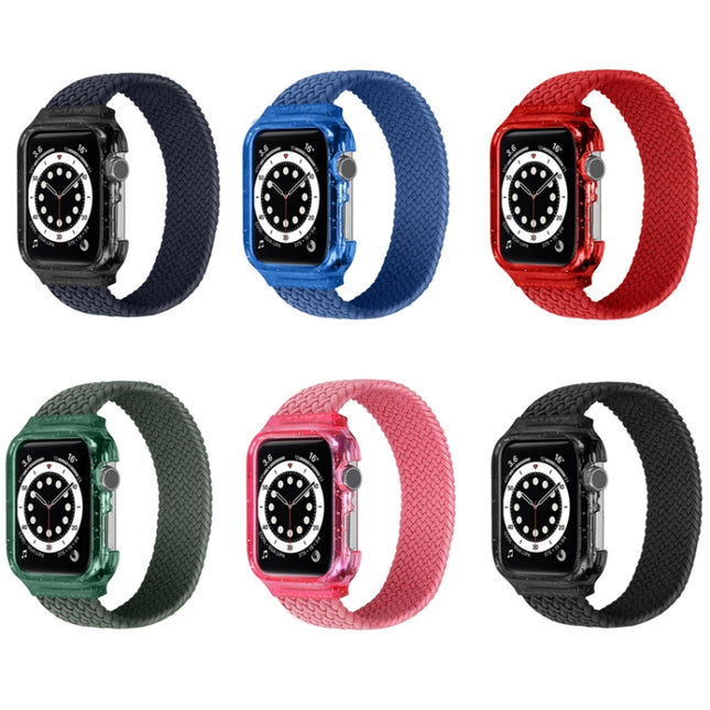 Weave Replacement Wrist Strap Watchbands with Frame For Apple Watch Series 6 & SE & 5 & 4 40mm / 3 & 2 & 1 38mm, 150mm, 155mm