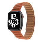 For Apple Watch Series 7 41mm / 6 & SE & 5 & 4 40mm / 3 & 2 & 1 38mm / Saddle Brown
