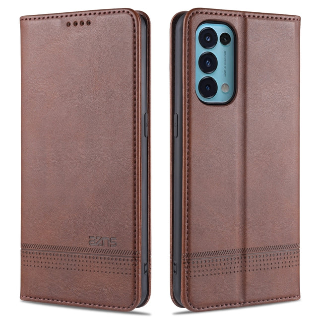 AZNS Magnetic Calf Texture Horizontal Flip Leather Case with Card Slots & Holder & Wallet, For Oppo Reno5 5G, For Oppo Reno5 Pro 5G, For Xiaomi Redmi Note 9 5G