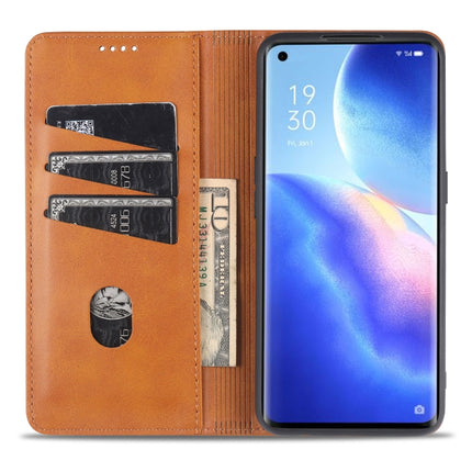 AZNS Magnetic Calf Texture Horizontal Flip Leather Case with Card Slots & Holder & Wallet, For Oppo Reno5 5G, For Oppo Reno5 Pro 5G, For Xiaomi Redmi Note 9 5G