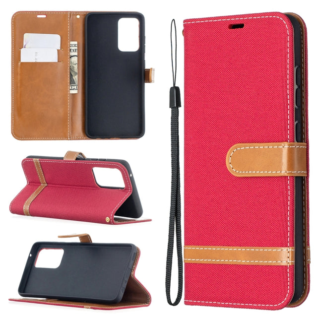 Color Matching Denim Texture Horizontal Flip Leather Case with Holder & Card Slots & Wallet & Lanyard, For Samsung Galaxy A52 5G / 4G, For Samsung Galaxy A72 5G / 4G, For Samsung Galaxy A72 5G