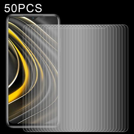 For Xiaomi Redmi 10A / 9A / 9A Sport / 9C / 9C NFC / Poco C31 / 9 Acitve 50 PCS 0.26mm 9H 2.5D Tempered Glass Film, For Xiaomi Redmi K40 (50 PCS), For Xiaomi Poco X3 (50 PCS), For Xiaomi Poco M3 (50 PCS), For Xiaomi Poco C3 (50 PCS)                    ...