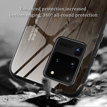Wood Grain Glass Protective Case, For Samsung Galaxy S20, For Samsung Galaxy S20 Plus, For Samsung Galaxy S20 Ultra, For Samsung Galaxy S20 FE