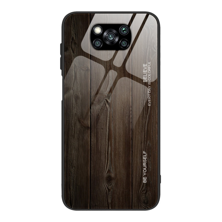 Wood Grain Glass Protective Case, For Xiaomi Mi CC9, For Xiaomi Poco X3 NFC, For Xiaomi Redmi K30 Pro, For Xiaomi Redmi Note 9S