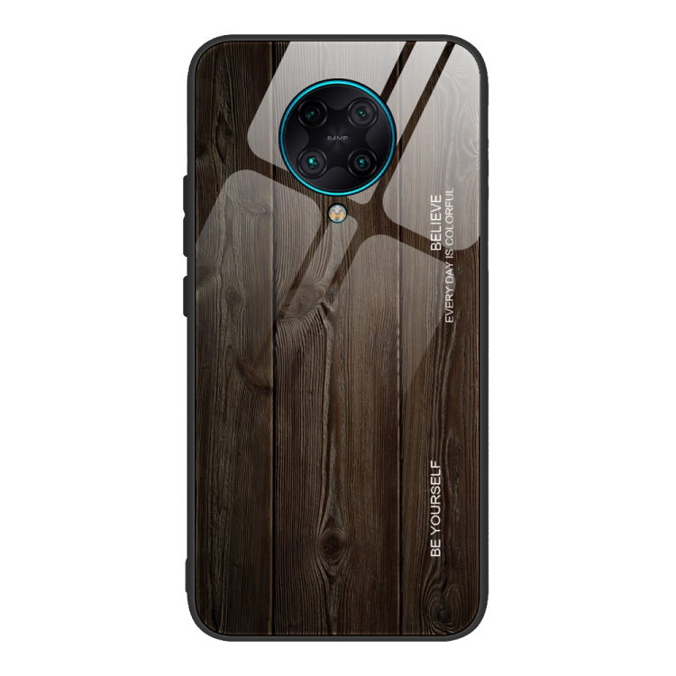 Wood Grain Glass Protective Case, For Xiaomi Mi CC9, For Xiaomi Poco X3 NFC, For Xiaomi Redmi K30 Pro, For Xiaomi Redmi Note 9S