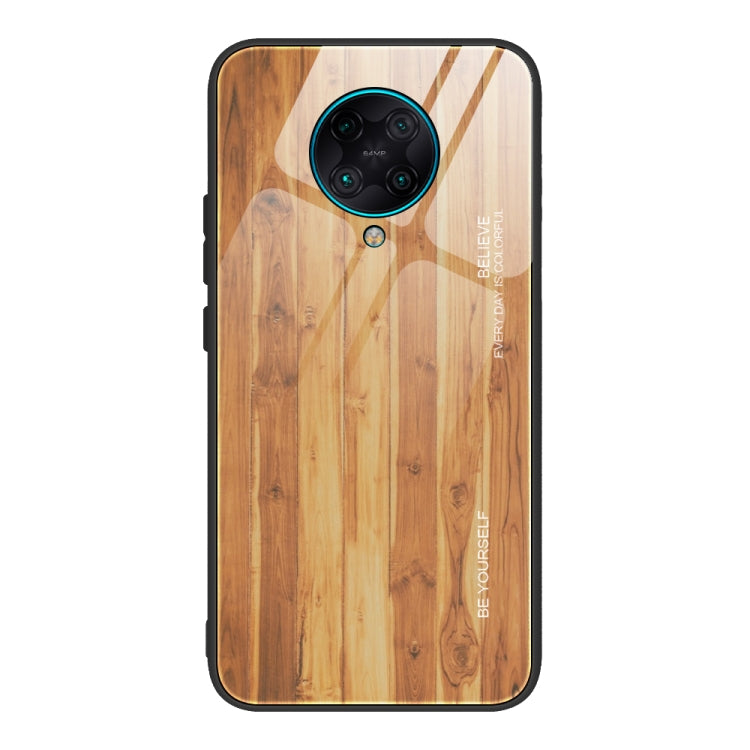 Wood Grain Glass Protective Case, For Xiaomi Mi CC9, For Xiaomi Poco X3 NFC, For Xiaomi Redmi K30 Pro, For Xiaomi Redmi Note 9S