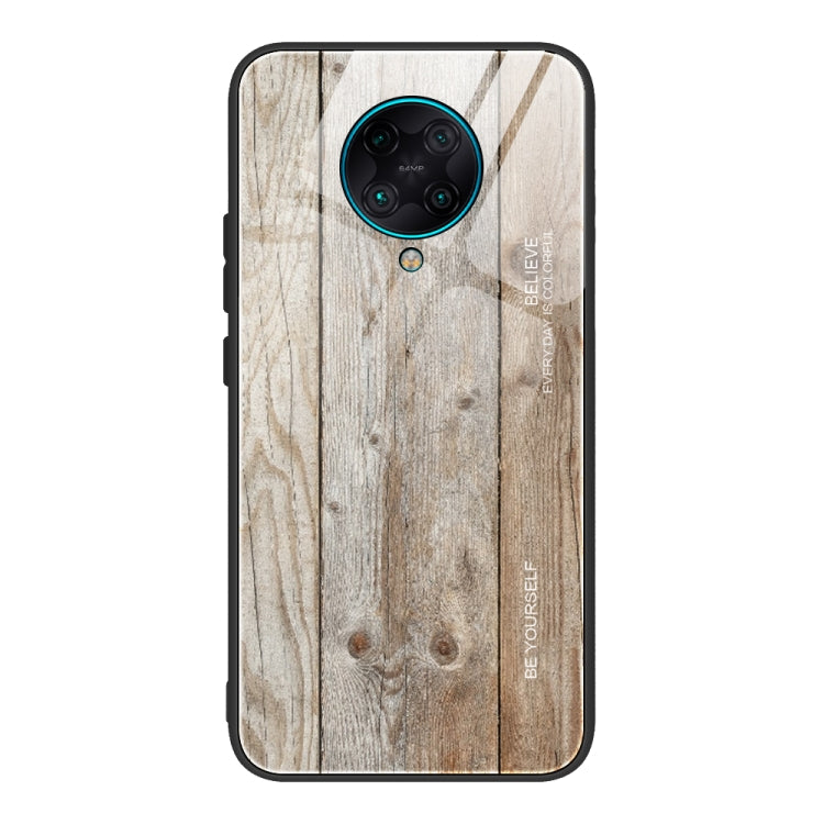 Wood Grain Glass Protective Case, For Xiaomi Mi CC9, For Xiaomi Poco X3 NFC, For Xiaomi Redmi K30 Pro, For Xiaomi Redmi Note 9S