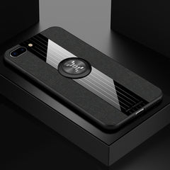 XINLI Stitching Cloth Textue Shockproof TPU Protective Case with Ring Holder, For iPhone 8 / 7, For iPhone 8 Plus / 7 Plus, For iPhone X / XS, For iPhone XR