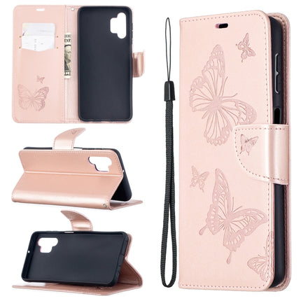 Embossing Two Butterflies Pattern Horizontal Flip PU Leather Case with Holder & Card Slot & Wallet & Lanyard, For Samsung Galaxy A32 5G, For Samsung Galaxy A52 5G / 4G, For Samsung Galaxy A72 5G / 4G, For Xiaomi Poco M3, For Samsung Galaxy A72 5G / 4G 5G