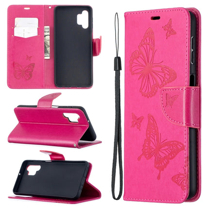 Embossing Two Butterflies Pattern Horizontal Flip PU Leather Case with Holder & Card Slot & Wallet & Lanyard, For Samsung Galaxy A32 5G, For Samsung Galaxy A52 5G / 4G, For Samsung Galaxy A72 5G / 4G, For Xiaomi Poco M3, For Samsung Galaxy A72 5G / 4G 5G