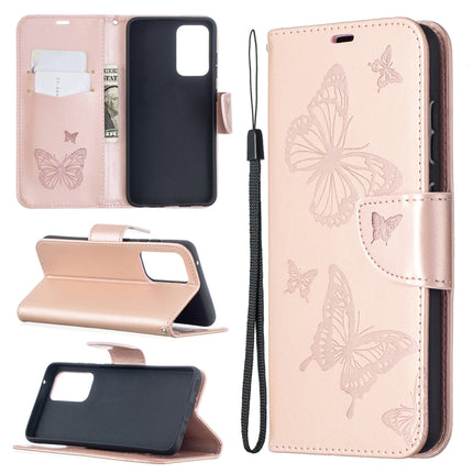 Embossing Two Butterflies Pattern Horizontal Flip PU Leather Case with Holder & Card Slot & Wallet & Lanyard, For Samsung Galaxy A32 5G, For Samsung Galaxy A52 5G / 4G, For Samsung Galaxy A72 5G / 4G, For Xiaomi Poco M3, For Samsung Galaxy A72 5G / 4G 5G