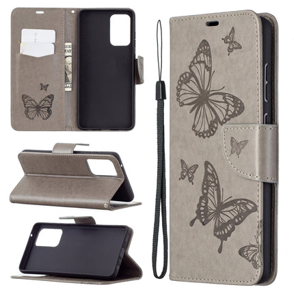 Embossing Two Butterflies Pattern Horizontal Flip PU Leather Case with Holder & Card Slot & Wallet & Lanyard, For Samsung Galaxy A32 5G, For Samsung Galaxy A52 5G / 4G, For Samsung Galaxy A72 5G / 4G, For Xiaomi Poco M3, For Samsung Galaxy A72 5G / 4G 5G