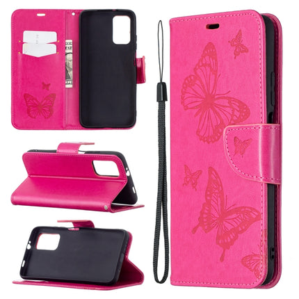Embossing Two Butterflies Pattern Horizontal Flip PU Leather Case with Holder & Card Slot & Wallet & Lanyard, For Samsung Galaxy A32 5G, For Samsung Galaxy A52 5G / 4G, For Samsung Galaxy A72 5G / 4G, For Xiaomi Poco M3, For Samsung Galaxy A72 5G / 4G 5G