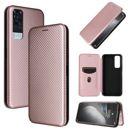 Carbon Fiber Texture Magnetic Horizontal Flip TPU + PC + PU Leather Case with Card Slot, For HTC Desire 21 Pro, For vivo Y51 2020, For OnePlus 9, For UMIDIGI A7S