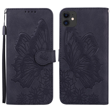 Retro Skin Feel Butterflies Embossing Horizontal Flip Leather Case with Holder & Card Slots & Wallet, For iPhone 11, For iPhone 11 Pro, For iPhone 11 Pro Max, For iPhone 12 mini