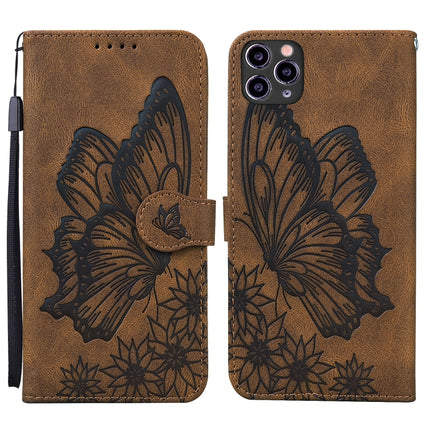 Retro Skin Feel Butterflies Embossing Horizontal Flip Leather Case with Holder & Card Slots & Wallet, For iPhone 11, For iPhone 11 Pro, For iPhone 11 Pro Max, For iPhone 12 mini