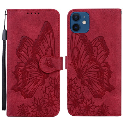 Retro Skin Feel Butterflies Embossing Horizontal Flip Leather Case with Holder & Card Slots & Wallet, For iPhone 11, For iPhone 11 Pro, For iPhone 11 Pro Max, For iPhone 12 mini