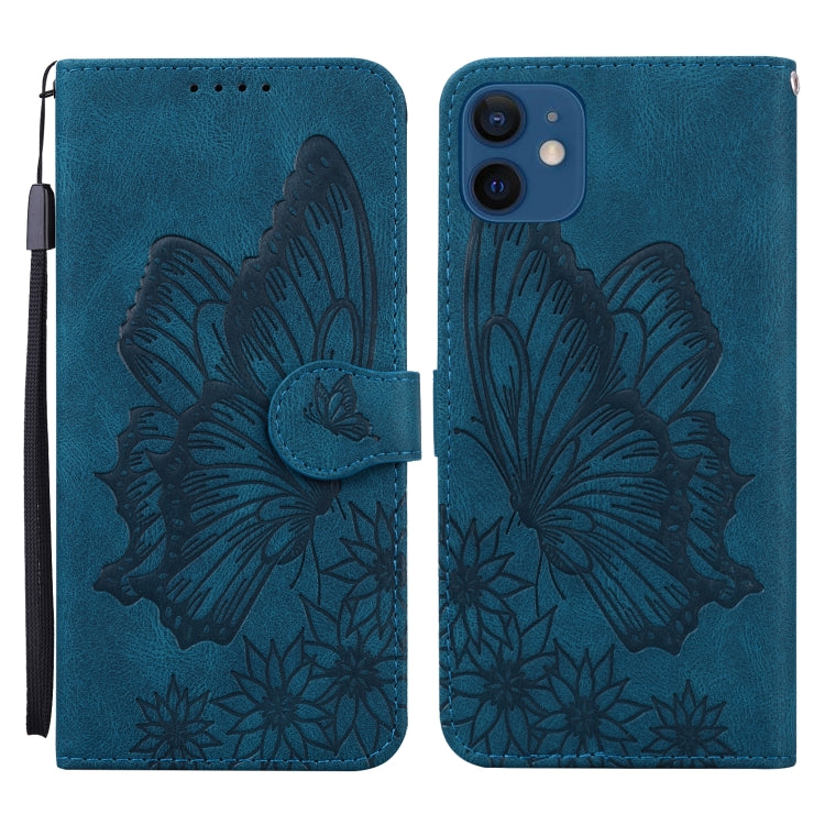 Retro Skin Feel Butterflies Embossing Horizontal Flip Leather Case with Holder & Card Slots & Wallet, For iPhone 11, For iPhone 11 Pro, For iPhone 11 Pro Max, For iPhone 12 mini