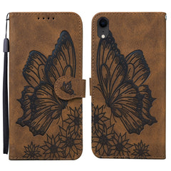 Funda de piel con tapa horizontal con estampado de mariposas y tacto retro, con soporte, ranuras para tarjetas y billetera, para iPhone 11 Pro Max, para iPhone 12 mini, para iPhone 12/12 Pro, para iPhone 12 Pro Max, para iPhone XR, para iPhone X/XS